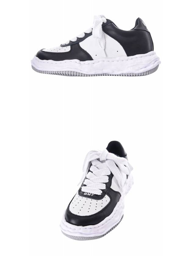 Wayne OG Sole Leather Low Top Sneakers Black White - MAISON MIHARA YASUHIRO - BALAAN 5