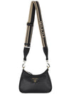 Vitello Dino Leather Shoulder Bag Black - PRADA - BALAAN 4