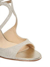 100MM LANG DUSTY GLITTER SANDALS PLATINUM ICE - JIMMY CHOO - BALAAN 3