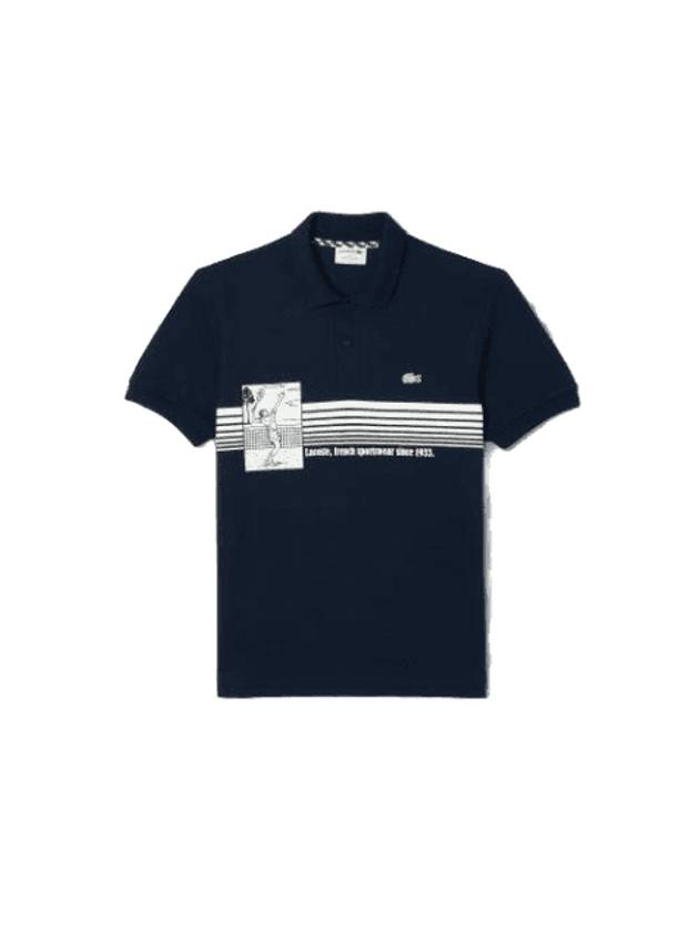 Men's Logo Classic Fit Cotton Short Sleeve Polo Shirt Navy - LACOSTE - BALAAN 1