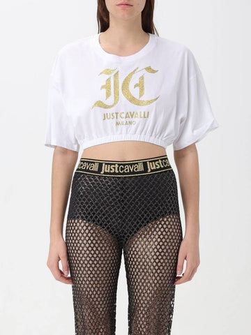 T-shirt di cotone crop Just Cavalli - JUST CAVALLI - BALAAN 1