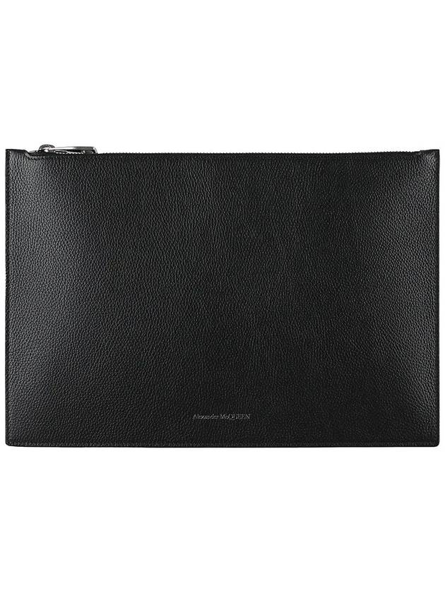 Signature Logo Clutch Bag Black - ALEXANDER MCQUEEN - BALAAN.