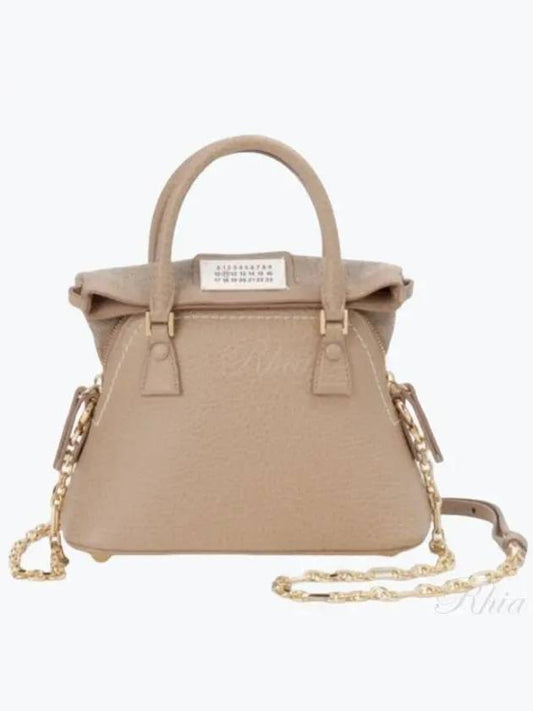 5AC Classique Micro Tote Bag Beige - MAISON MARGIELA - BALAAN 2