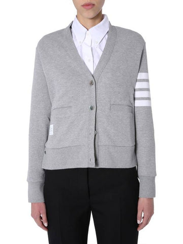 CARDIGAN SCOLLO A V - THOM BROWNE - BALAAN 1