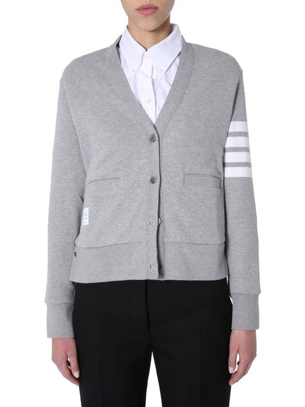 CARDIGAN SCOLLO A V - THOM BROWNE - BALAAN 2