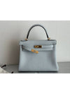 Blue Pale Clemence Kelly 28 Gold Plated U H024979CC08 - HERMES - BALAAN 3