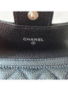 Classic Card Holder Grained Calfskin Silver Black - CHANEL - BALAAN 7