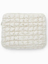 Quilted Laptop Pouch Clutch Bag Off White - COS - BALAAN 2