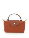 Le Pliage Green Handle Pouch Bag Chestnut - LONGCHAMP - BALAAN 1