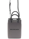 Logo Print Phone Holder Small Cross Bag Grey - BALENCIAGA - BALAAN 3