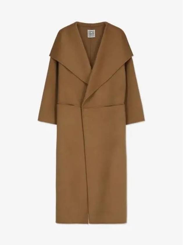 Signature Wool Cashmere Single Coat Camel - TOTEME - BALAAN 2