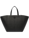 McGraw Carryall Double T Leather Tote Bag Black - TORY BURCH - BALAAN 1