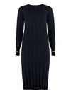 Leccio Virgin Wool Midi Dress Black - MAX MARA - BALAAN 2