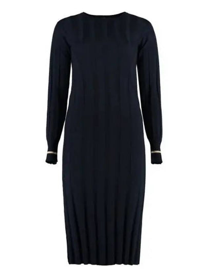 Leccio Virgin Wool Midi Dress Black - MAX MARA - BALAAN 2