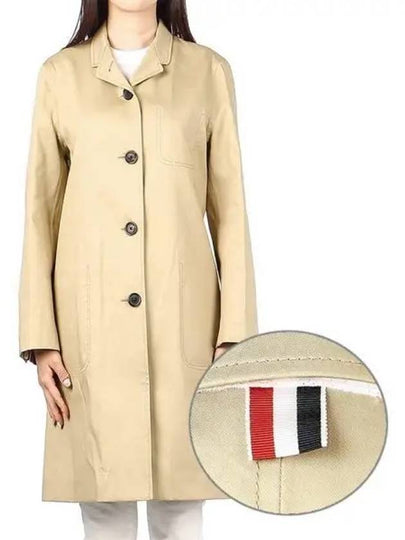 Mackintosh High Break Cotton Single Single Coat Khaki - THOM BROWNE - BALAAN 2