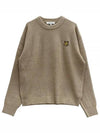 Bold Fox Head Patch Comfort Ribbed Knit Top Beige - MAISON KITSUNE - BALAAN 2