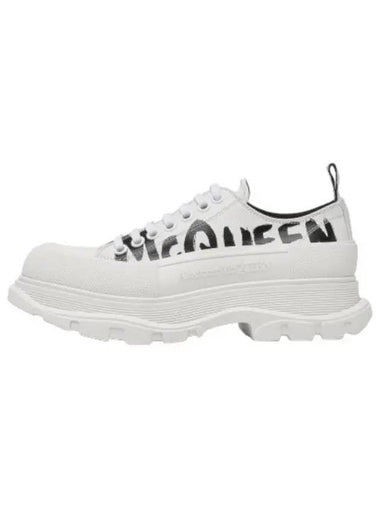 Tread Slick Lace Up Sneakers Optic White - ALEXANDER MCQUEEN - BALAAN 1