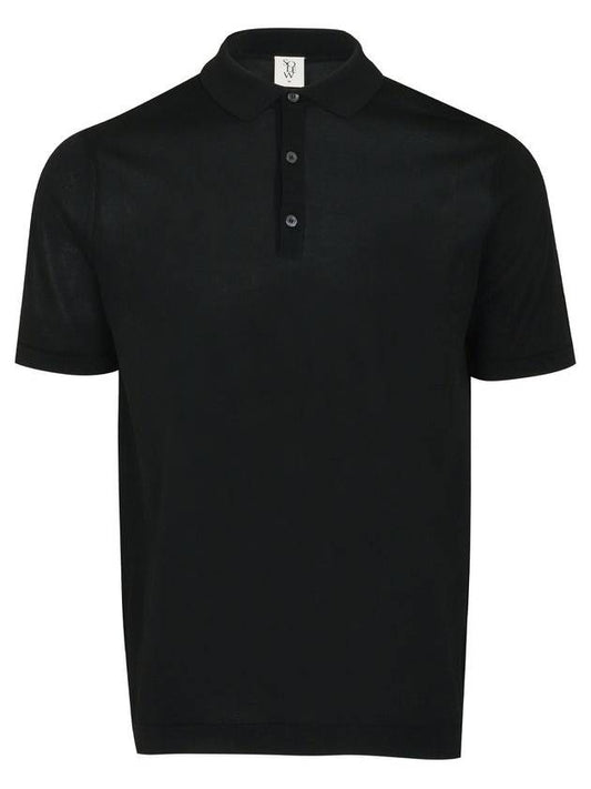 Knit Polo Shirt Black - SOLEW - BALAAN 2