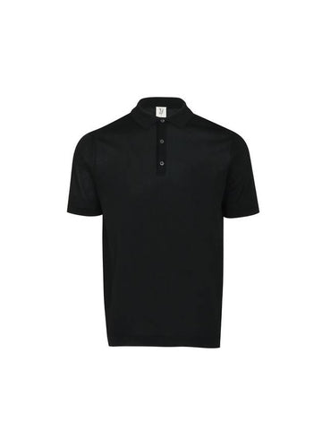 Knit Polo Shirt Black - SOLEW - BALAAN 1