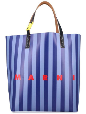 Marni Striped Tribeca Shopping Bag - MARNI - BALAAN 1