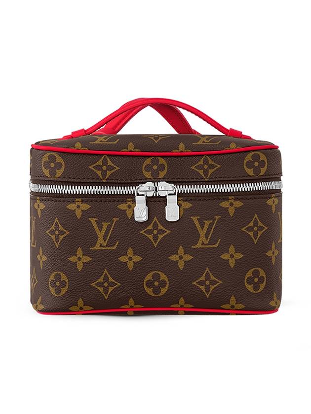 Nice Mini Toiletry Monogram Cosmetic Pouch Bag Brown Red - LOUIS VUITTON - BALAAN 3