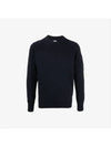 Lens Wappen Wool Blend Knit Top Navy - CP COMPANY - BALAAN 3