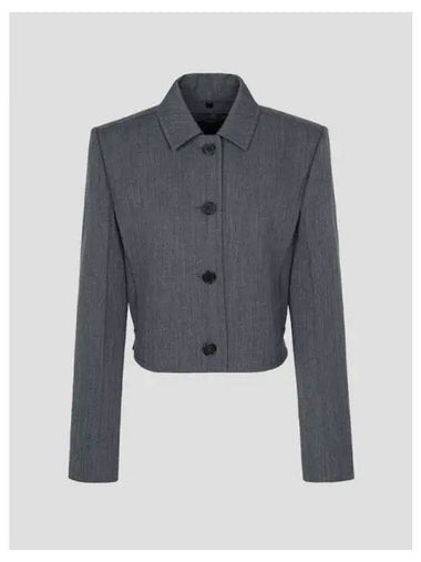 Detachable Collar Crop Jacket Jumper Gray Domestic Product GM0024060337426 - JUUN.J - BALAAN 1