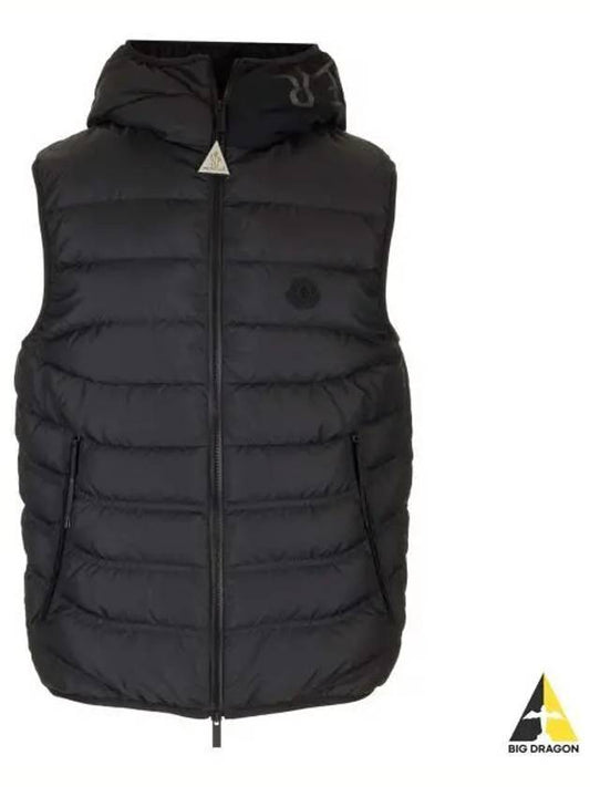 Nuviera NUBIERA Logo Down Vest Black - MONCLER - BALAAN