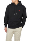 Red Heart Logo Classic Cotton Hoodie Black - AMI - BALAAN 5