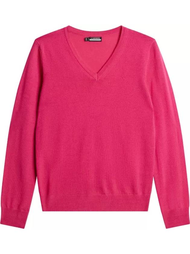 Women's Amaya Knit Sweater Pink Peacock - J.LINDEBERG - BALAAN 2