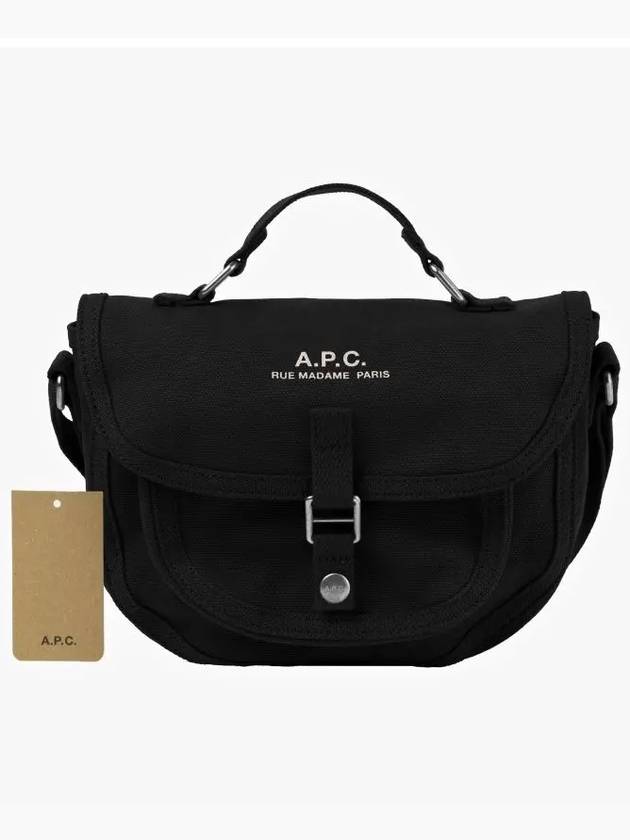 Logo Print Fold Over Cross Bag Black - A.P.C. - BALAAN 4