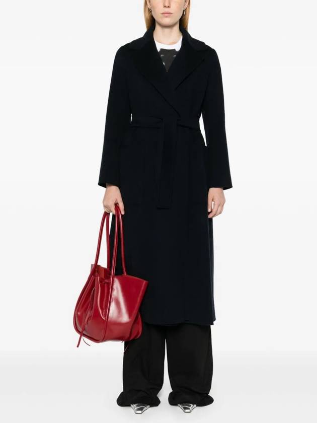 Paolore wool robe single coat navy - S MAX MARA - BALAAN 3