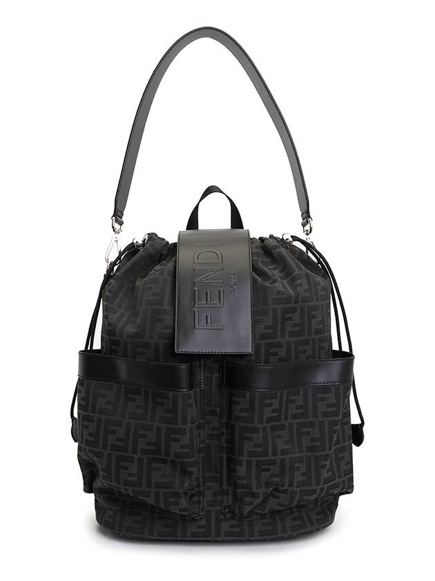 FF Motif Drawstring Backpack Black - FENDI - BALAAN 6