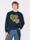 Heart Classic Cut Sweatshirt Midnight Blue - KENZO - BALAAN 3