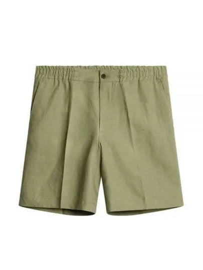 Baron Linen Shorts Oil Green - J.LINDEBERG - BALAAN 2