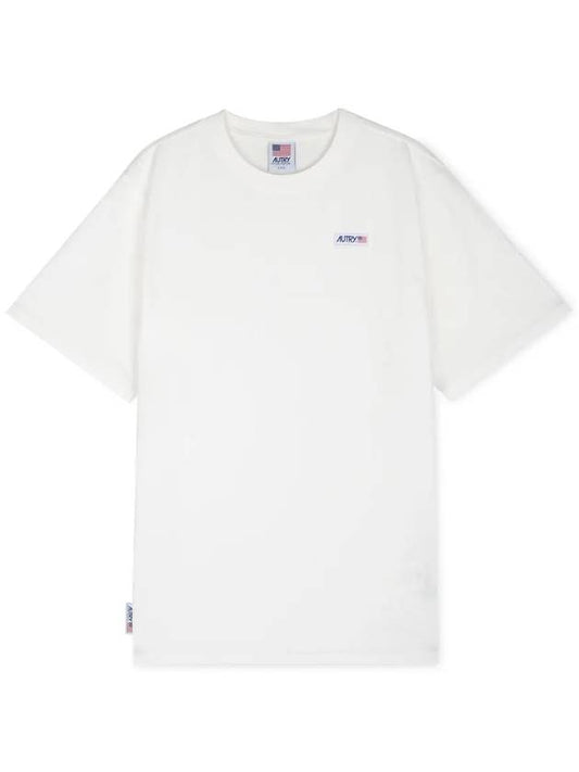 Men s Logo White Short Sleeve T Shirt TSIM 401W - AUTRY - BALAAN 1