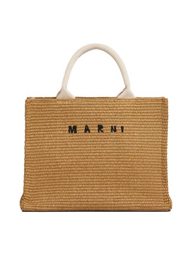 Small Raffia East West Tote Bag Brown - MARNI - BALAAN 2