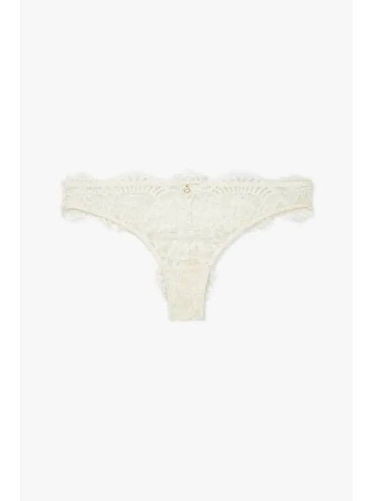 UNDERWEAR Women s Flower Lace Brazilian Briefs Cream - EMPORIO ARMANI - BALAAN 1