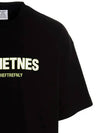 Neon Logo Printing Short Sleeve T-Shirt Black - VETEMENTS - BALAAN 5