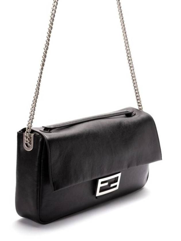 Baguette Chain Large Shoulder Bag Black - FENDI - BALAAN 5