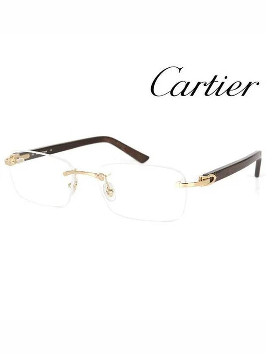 Glasses Frame CT0043O 001 Square Metal Men Women Glasses - CARTIER - BALAAN 2