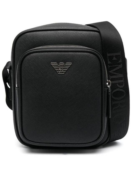logo embellished leather messenger bag Y4M387Y138E - EMPORIO ARMANI - BALAAN 1