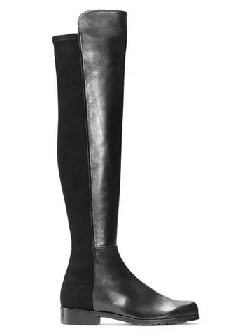 5050 Stretch Flat Boot BLACK NAPPA - STUART WEITZMAN - BALAAN 1