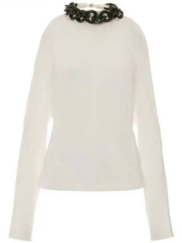 Chain neck cutout shoulder blouse 271427 - JW ANDERSON - BALAAN 1