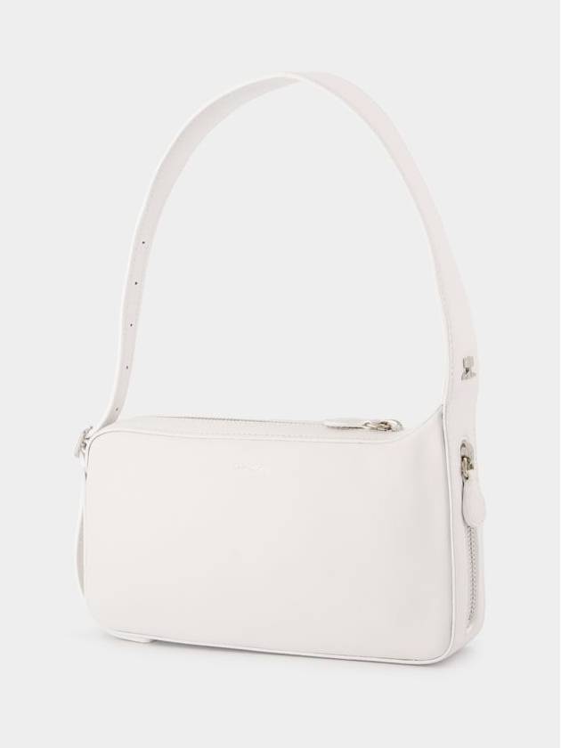 One Racer Baguette Leather Shoulder Bag White - COURREGES - BALAAN 3