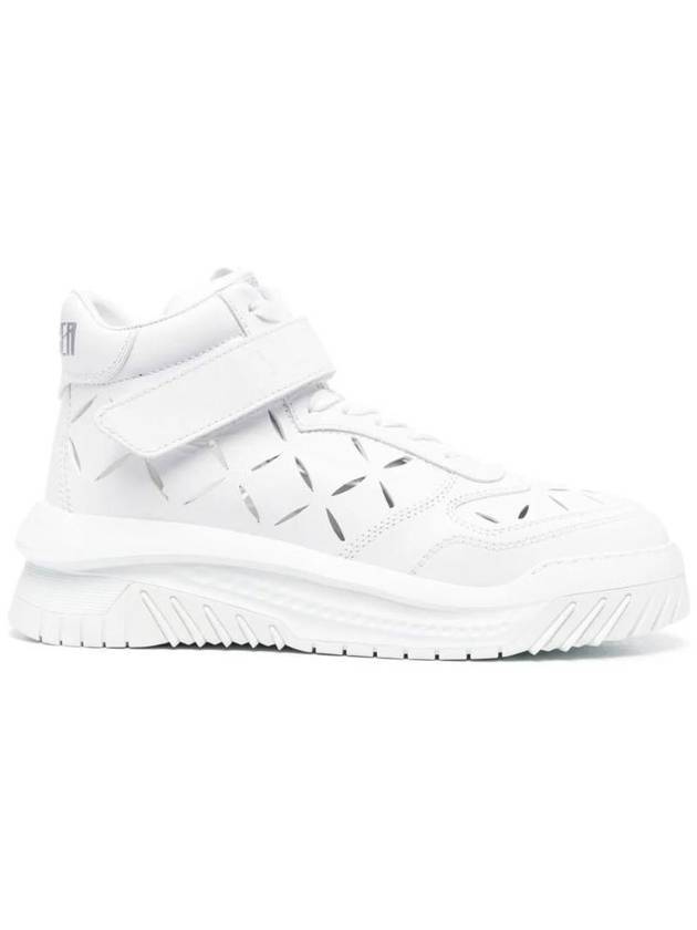 Men's Slashed Oddish High Top Sneakers White - VERSACE - BALAAN 1