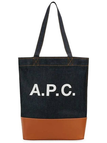 Logo Denim Axelle Tote Bag Navy - A.P.C. - BALAAN 2