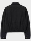 Cotton Nylon Herrington Jacket Black - NOIRER FOR WOMEN - BALAAN 5