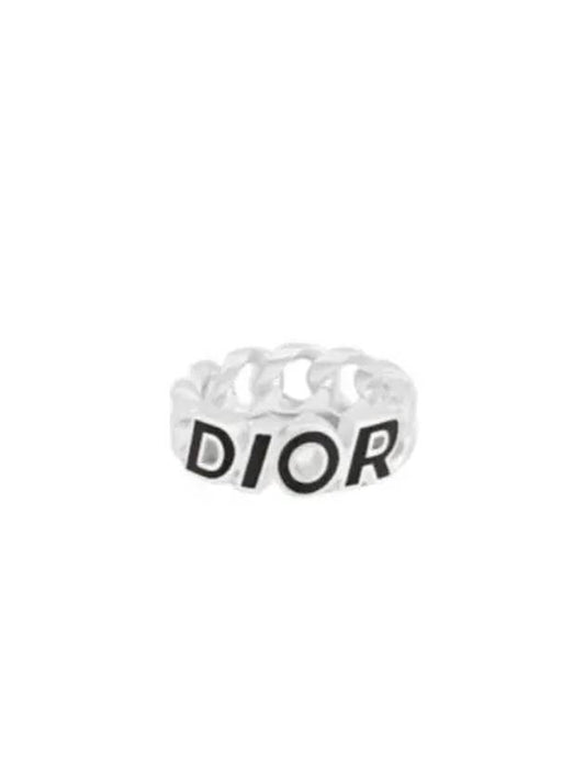 Italic Chain Link Ring Silver - DIOR - BALAAN 2