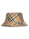 Check Cotton Blend Bucket Hat Beige - BURBERRY - BALAAN 2